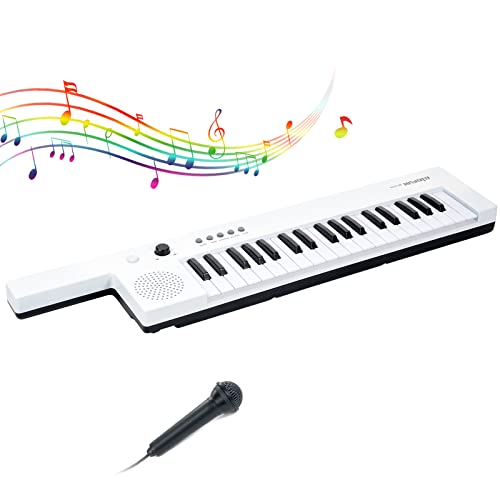 37 Key Piano Keyboard,Portable Electronic DIgital Piano Piano Guitar Keyboard Education Musical Instrument for Music Beginners,birthday gift Christmas gift (White) 37 Key Piano Keyboard,Portable Electronic DIgital Piano Piano Guitar Keyboard Education Musical Instrument for Music Beginners,birthday gift Christmas gift (White)