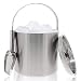 Juvale Ice Bucket with Scoop Lid and Handle, Stainless Steel