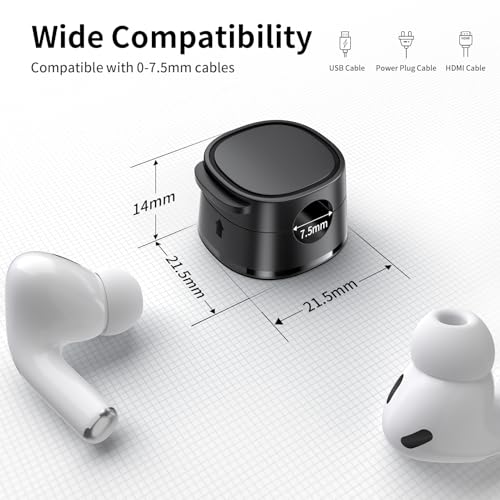12 Pack Magnetic Cable Management Clips - FlyCoco Cord Organizer for Desk, Phone Charger Cord [Smooth Adjustable], Adhesive Wire Organizer Keeper for Nightstand Wall Car Office - Thumbnail 4