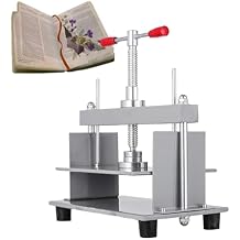 Bookbinding Press Screw Papermaking Book Notes Invoice Flattening Machine Press Bookbinder Steel Flat Paper Press Machine for Photo Nipping Vouchers Checks Booklets,A4
