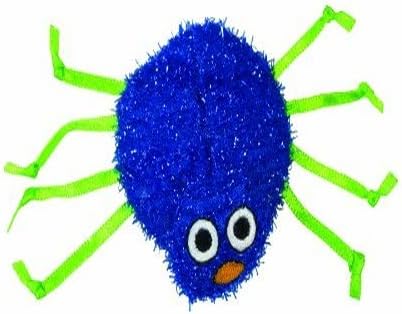 Petstages Catnip Fuzzy Floss Green and Blue Cat Dental Toy
