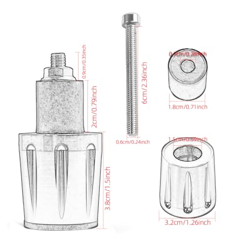 Embout de guidon moto universels 22mm en alu CNC pour Cafe Racer et scooter - 2