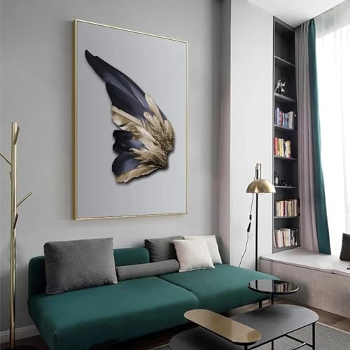 Toile salon style nordique pour illuminer un mur blanc vide