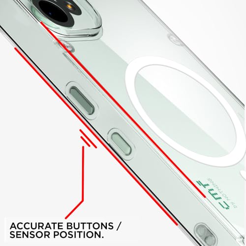 Image of Outlouders Back Cover for CMF by Nothing Phone 2 Pro 5G Mag-Safe Transparent PC + TPU Bumper Case with Magnetic Support Shockproof Protection (Transparent Mag-Safe)
