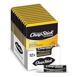 ChapStick Classic Original Lip Balm Tubes, Lip Care – 0.15 Oz (Pack of 12)