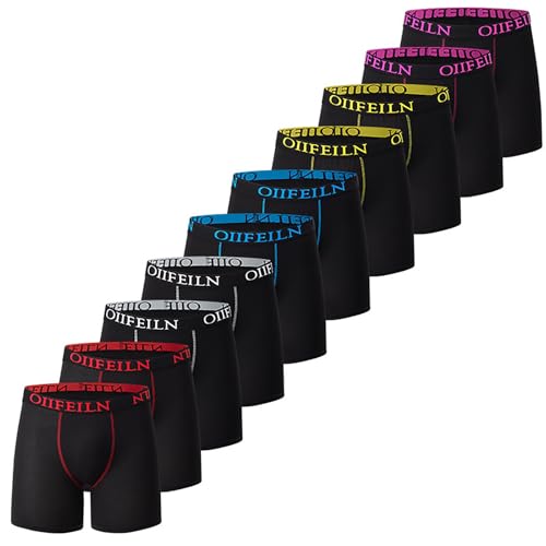 Men's Boxer Briefs Mens Mid-length Underwear Boxer Briefs Soft and Breathable Cotton Underwear Lightweight Stretch 5/10-pack