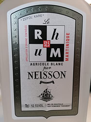 NEISSON - Le Rhum par Neisson - Rhum Blanc Agricole - 52,5 % Alcool - Origine : France/Martinique - Bouteille 70 cl Cover