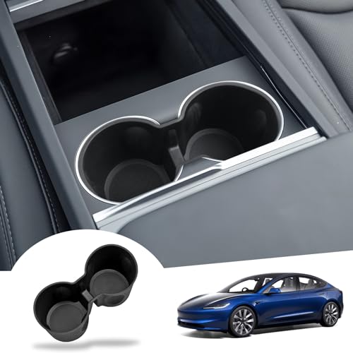 Inserto Console Centrale Tesla Inserti Portabicchieri In Silicone Per Tesla Model Y E Model 3 - Antiscivolo E Facili Da Pulire Portabicchieri Silicone Tesla Model Y Model 3