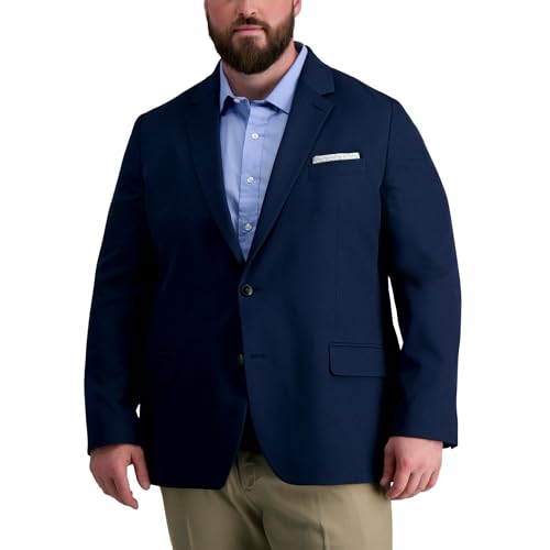 Image of Haggar Mens The Active Series Classic Fit Gabardine Blazer (Regular and Big and Tall Sizes)