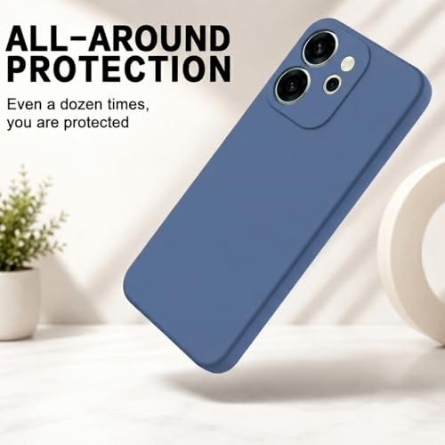 Image of Back Cover Compatible with Oppo Reno15 Pro 5G / 15 Pro Mini 5G | Full Camera Protection | Premium Liquid Silicon Case | Flexible Bumper Case for Oppo Reno15 Pro 5G / 15 Pro Mini 5G (Blue)