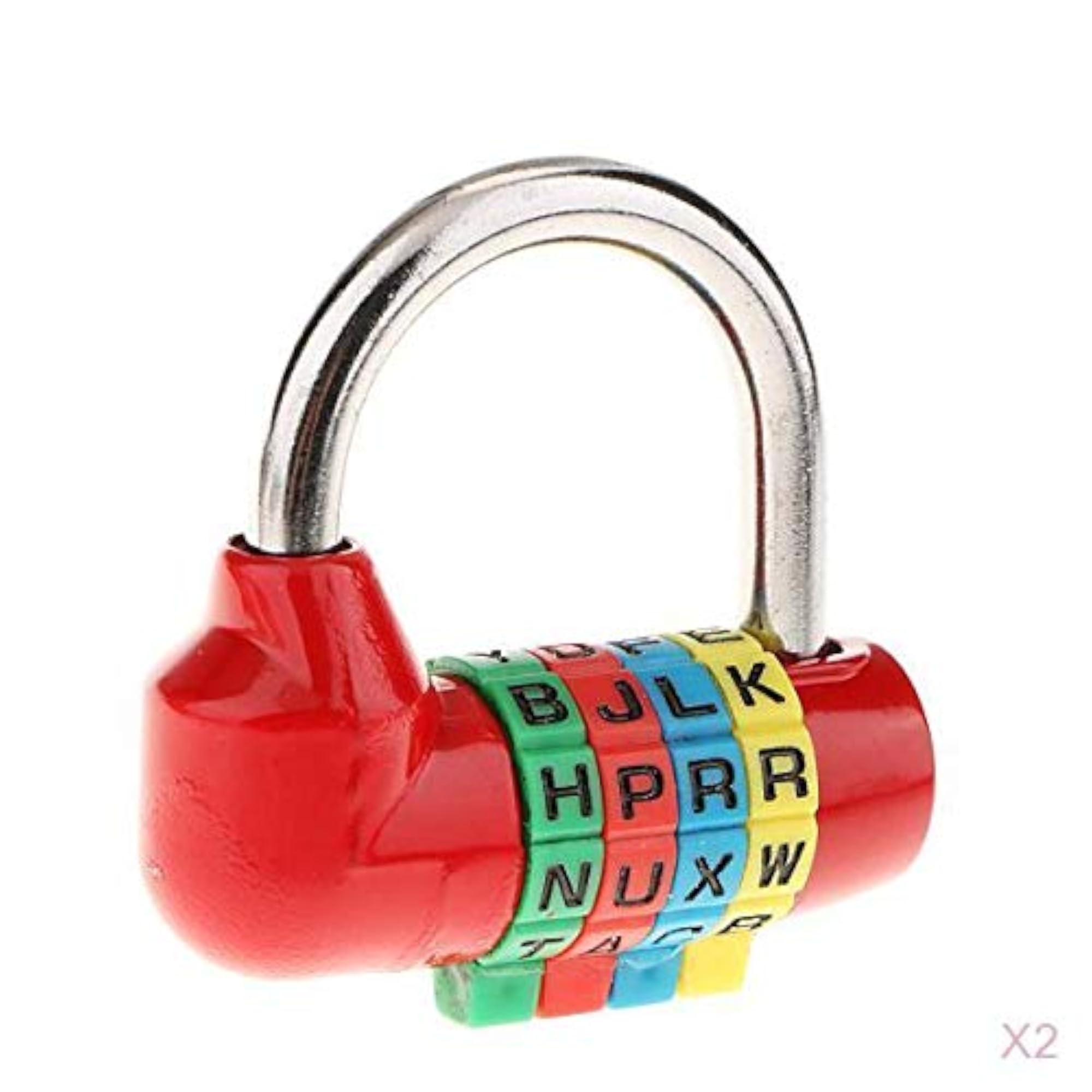 2 Pack 4 Digit Dial Letter Combination Lock Travel Luggage Suitcase Lock