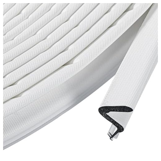Door Weather Stripping Soundproof Door Seal Strip V Shaped Foam Kerf Weather Stripping Door Frame Weather Stripping for Doors Windows, Slot Installation Seals Large Slot (White, 40 Feet)