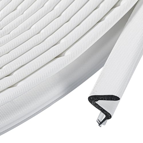 BBTO Weather Stripping Door Seal Exterior Weather Strip for Window V-Shaped Foam Kerf Garage Door Gap Blocker Soundproof Home Improvement Easy to Install(40 Feet,White) by BBTO - Used condition - US$13.95