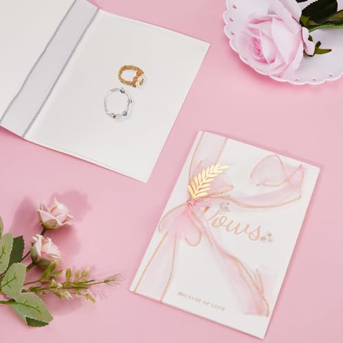 Miniatura 4 de Gorgecraft 2 Juego De Libros De Votos De Boda Tarjeta Del Día De La Boda Oficiante Folleto De Regalos De Ducha Para Novias Y Novios Cuaderno De Renovación De Votos De Recuerdo Tarjetas De Votos