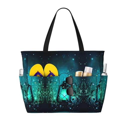 Sac fourre-tout lucioles Noir grand sac à bandoulière en taille unique