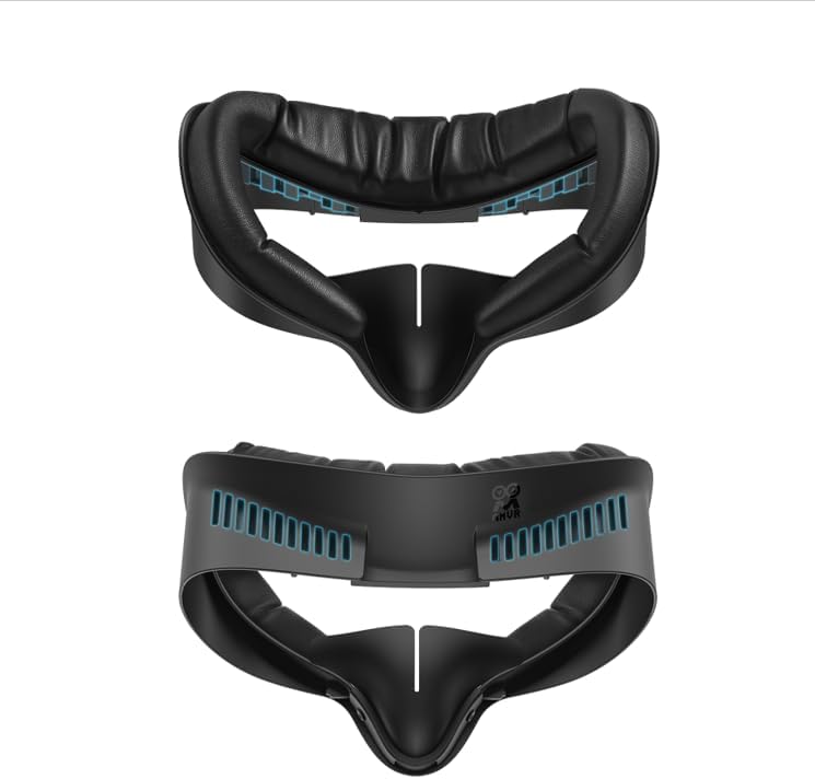 - AMVR Facial Interface Face Pad Cover Compatible with Meta/Oculus Quest 3S Accessories, Comfort PU and Ice Silk Cotton Cushion,Not Fit Q3
