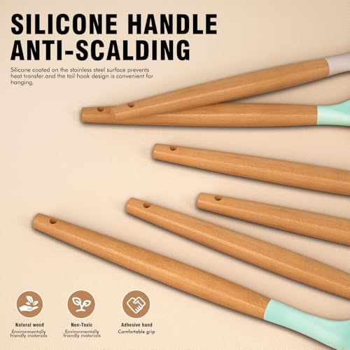 image for Silicone Cooking Utensils Set - AVGPD Silicone Kitchen Utensils for Co