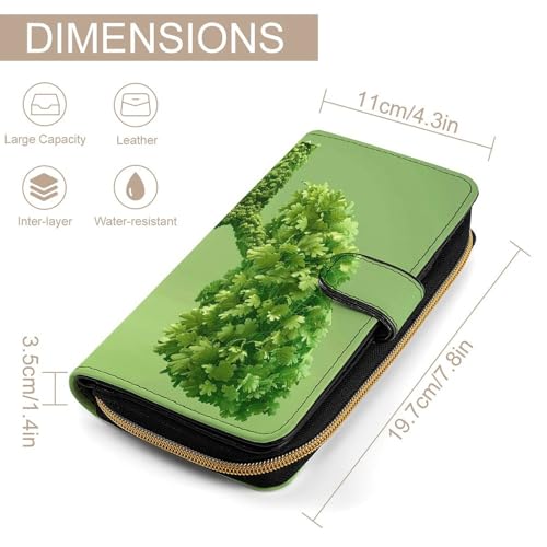 Long Leather Wallet Zipper Small Wallet Credit Card Wallet Lungs Made of Leaves Printed Coin PocketKey Bag Holiday Gifts Unisex Passcase2