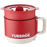 Hot Pot Electric Ramen Cooker Mini Instant Non-stick Pot with Over-Heating Protection Dry Burning Protection Easy Clean 1.5L 600W with Steamer,...