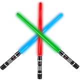 3 Pack 3 Colors Saber Light Up Swords with FX Sound(Motion...