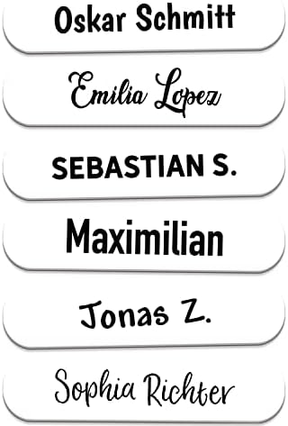 Sunnywall Namensaufkleber 36x7,7mm - Selbstklebend Bis 1920 Stück