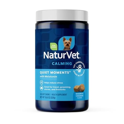 NaturVet Quiet Moments Calming with Melatonin Dog Supplement - 240 Count