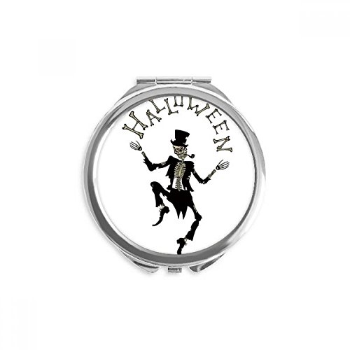 Miroir de poche crâne Halloween DIYthinker compact rond pour retouches