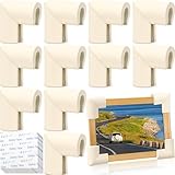 Frienda 12 Pcs Thickened Rubber Picture Frame Corner Protectors for TV Photo Mirror Shipping Moving Packaging Artwork Edge Protection, Fit 1'' Frames