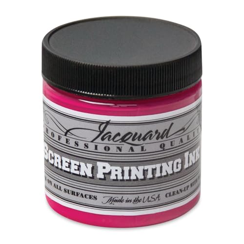 Encre sérigraphie Jacquard Professional 4oz Rubine pot encre opaque impression textile