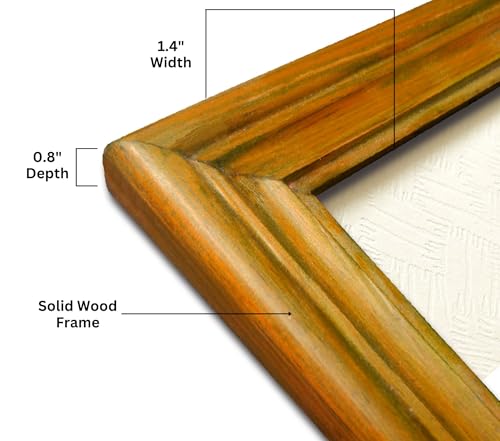 Image of 24 x 24 Wooden Photo Frames for Wall Decoration, 24 x 24 inch Pine Orange Wood Photo Frames for Loved Ones, Gifts, Photo Frame for Home Decor, Photos, Posters and Artworks (24 x 24 inch, Orange)