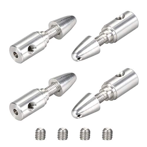 uxcell RC Plane Airplane Spinner 3mm Shaft Motor Propeller Adaptor Pack of 4 PCS (2mm)