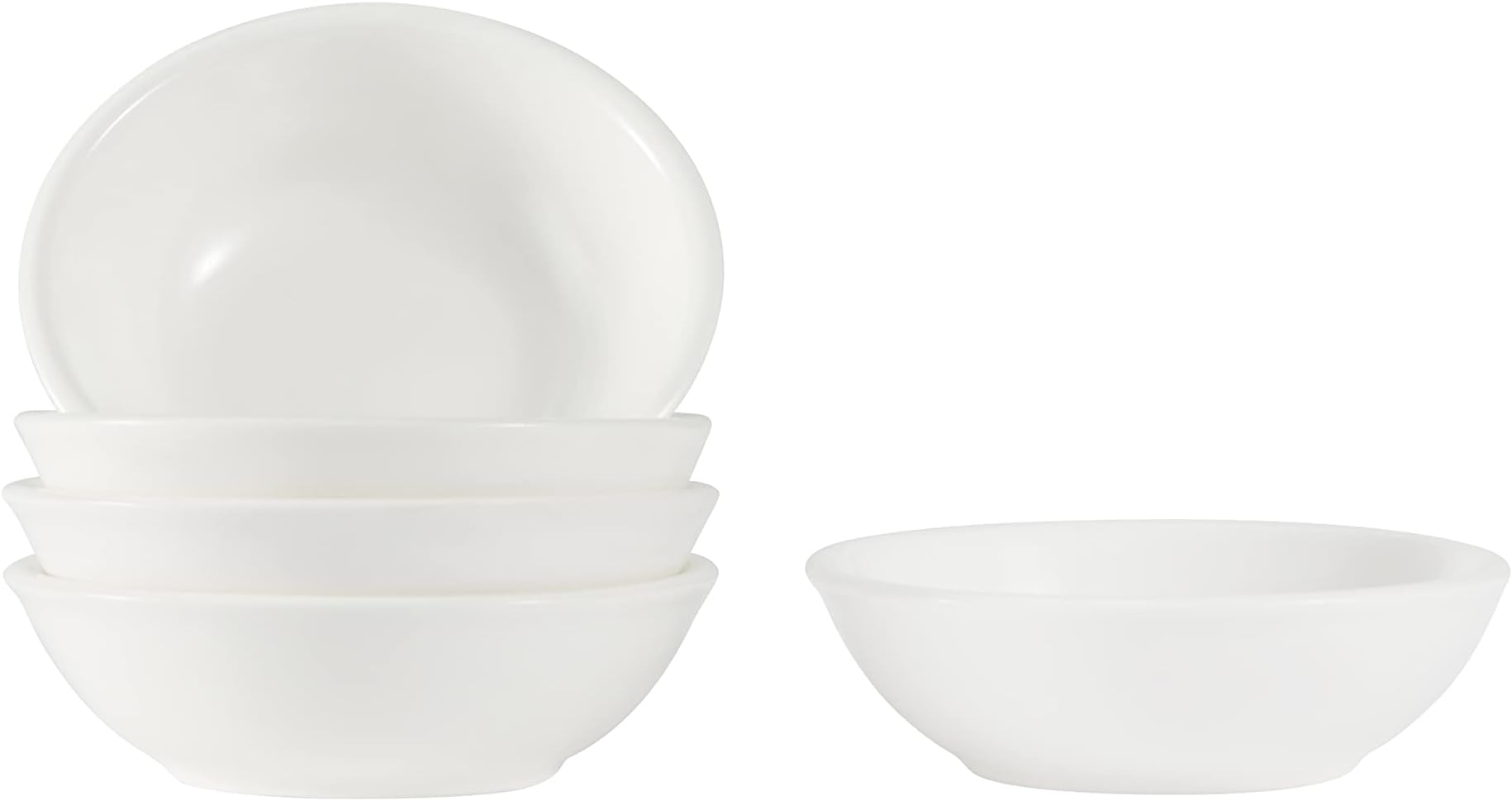 Ceramic Side Sauce Dish 2.9-Inch 1.8-Ounce Dip Tomato Sauce Salt Vinegar Sugar Flavor Spices Dip Bowl Party Ware Set of 5