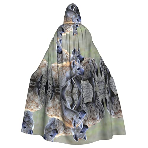 RFSHOP Cape à capuche motif animaux Hyène Halloween Noël Déguisement Cosplay Costumes pour homme femme adulte