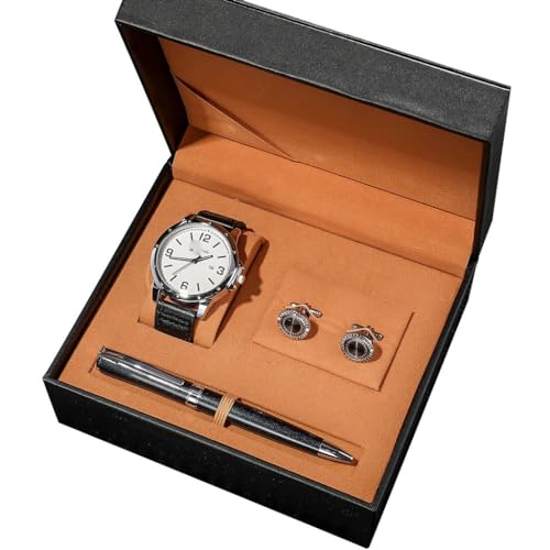 GDDZA メンズ腕時計セット カジュアル ビジネススタイル カレンダー クォーツ時計 ビジネススタイル