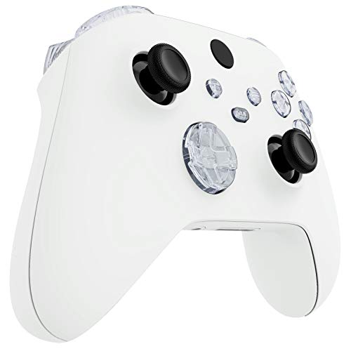Image of eXtremeRate Replacement Buttons for Xbox Series X & S Controller, Clear Custom Accessories Repair Bumpers Trigers Dpad ABXY Start Back Sync Share Keys Parts for Xbox Core Wireless Controller