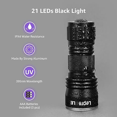 395nm 21 LED UV Torch