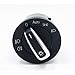 Produktbild AUTOKNOPFSCHALTER Chrome Auto-Scheinwerfer-Schalter Nebel-Kopf-Licht-Lampe Knopf/Fit for Golf/Fit for Jetta/Fit for Passat/Fit for Touran (Color : Black)
