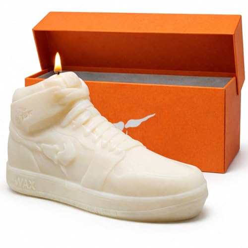 Sneaker Candle in Gift Box - Air Wax - Birthday Gifts for Teenage Boys - Hypebeast Gifts for Sneakerhead Room Decor - White Elephant Candle Men - Gift for Teen Boys - Cool Stuff for Sneakerheads