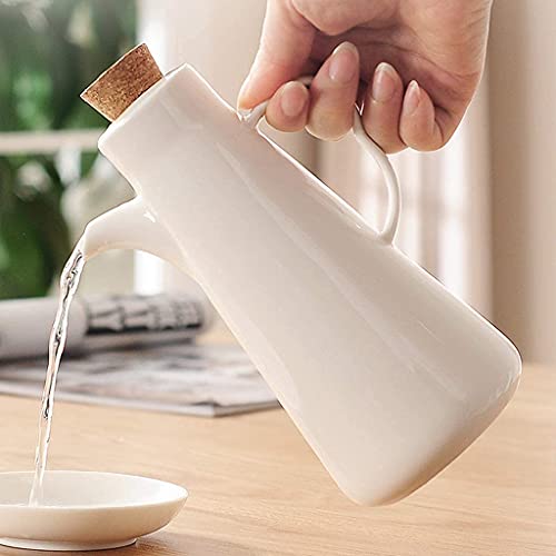 Bouteille d'huile en céramique blanche pour préserver les arômes - 5