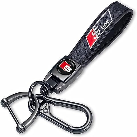 YUIQIEUY Leather Keychain for Audi Cover