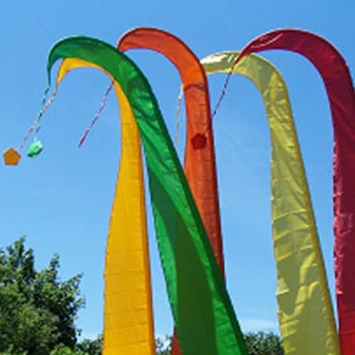 DEKOVALENZ Balifahne SANUR, 5 Meter, Gelb, Aus Polyester - Ohne Stange, Mit Sturmschlaufe, Für Garten & Partys