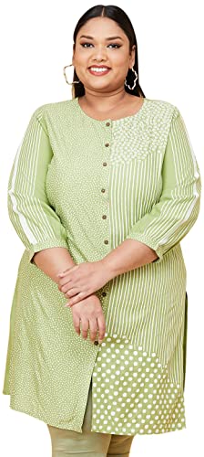 Image of Max Plus Size Women Printed Straight Kurta
