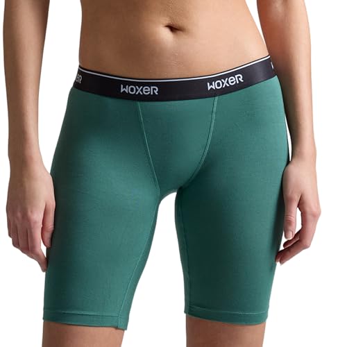 Image of Woxer Womens Boxers - Biker 9 inch Boy Shorts Underwear for Women, Modal Boxer Briefs, Chafe Free, Womens Underwear