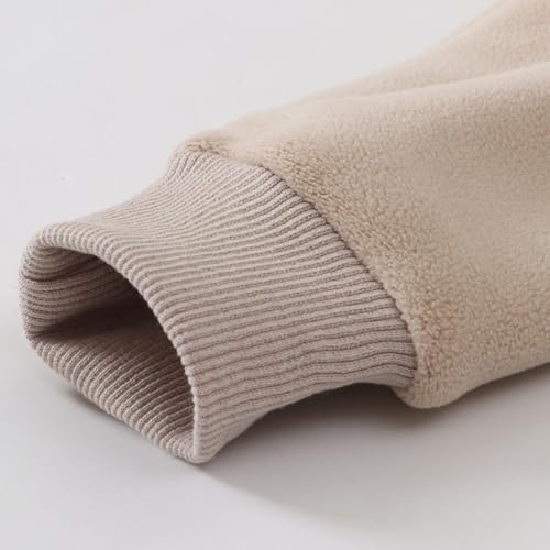 LittleSpring Neutral Boys Girls Fleece Baseball Jackets with Sherpa Lined4