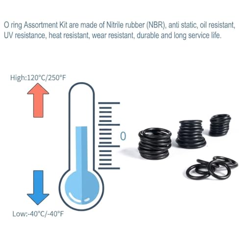 Image of O Rings Internal Diameter ID 2MM X Thickness 1MM Nitrile Butadiene Rubber NBR (Pack of 100) for Automotive