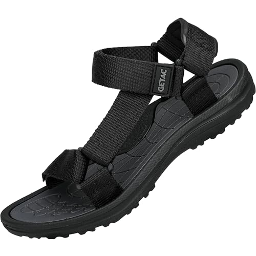Opiniones de Talla 30 - los preferidos. 50 GETAC Sandalias Deportivas de Hombre Mujer con Punta Abierta, Suela antiderrapante Correa ajustable Soporte de arco Chanclas Unisex Sport Casuales, Senderismo, Playa. (Negro,...