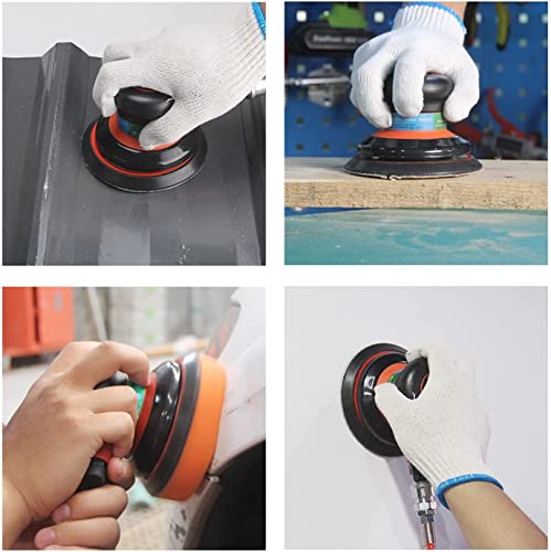 ATAAY Buffer Pneumatischer Handschleifer mit Luftschleifer, 125 mm / 150 mm Vakuum-Exzenter-Polier-/Schleifmaschine, pneumatische Werkzeuge für Boot, Auto-Polieren und Wachsen, effizien – Bild 7