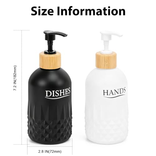 Image of Glass Soap Dispenser Set, Refillable Dish Soap Pump Dispenser, Kitchen Bathroom Counter Shampoo Conditioner Dispenser (Pump Dispenser Only)