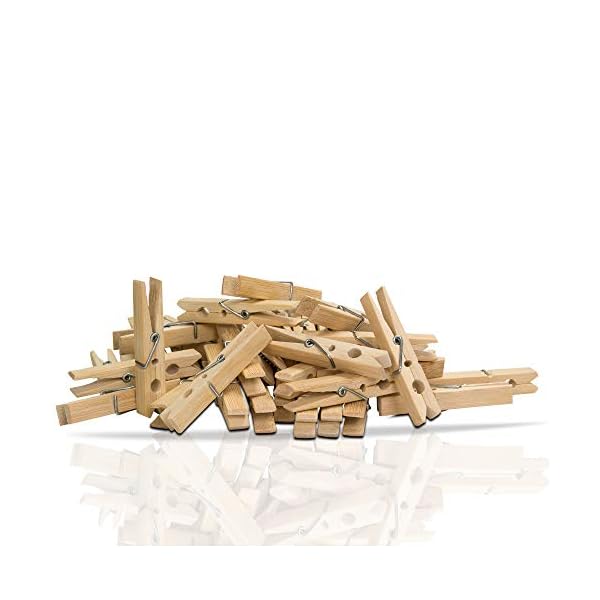 minify PANDAKISTE Wäscheklammern 50 Stück aus Bambus 7,2 x 1,0 x 1,2 cm – Bild 4