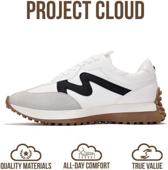 Project Cloud Trendy Fashion Sneakers for Women 2026 - Memory Foam and Non-Slip Comfortable Casual Ladies Shoes for Womens Fashion Sneakers - Lightweight Lace-up Shoes (Lecco) - Image 3